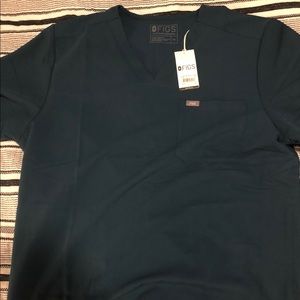 FIGS NWT Caribbean Blue Scrub Top